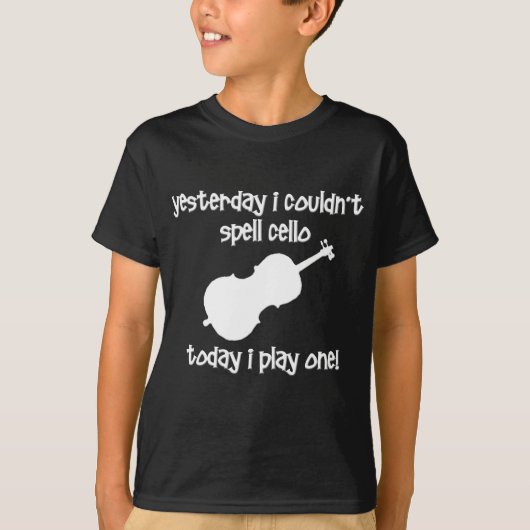 面白いチェロ Tシャツ (正面)