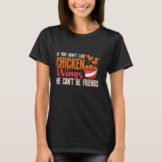 面白いチキンウィングの女性子供 Tシャツ (正面)
