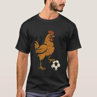 面白いチキンサッカー Tシャツ