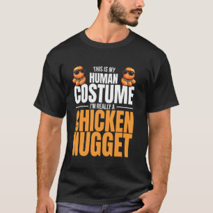 面白いチキンナゲットのコスチューム Tシャツ