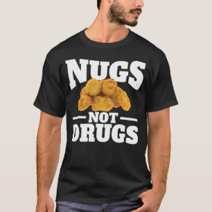 面白いチキンナゲットTシャツ ナゲットは薬じゃない Tシャツ