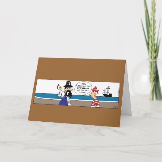 面白いチキン海賊カード カード (正面)