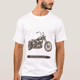 面白いチョッパーバイクの「ラウドパイプは命を救う」 Tシャツ