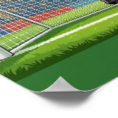 面白いチワワのサッカーチームゴールキーパー ポスター (角)