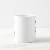 面白いチワワのビジネススーツコーヒー コーヒーマグカップ (中央)