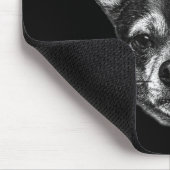 面白いチワワの煙草を吸う犬のミーム ヴィンテージ マウスパッド (コーナー)