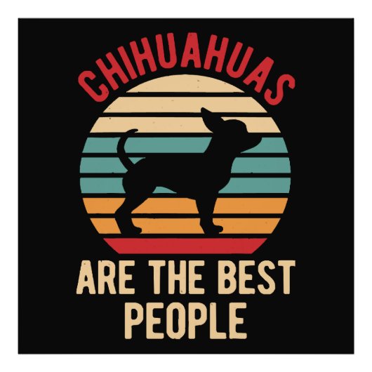 面白いチワワの犬のギフト フォトプリント            (正面)