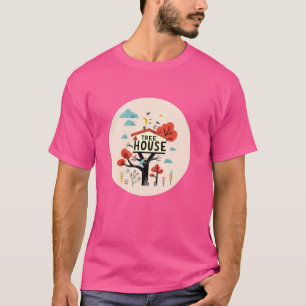 面白いツリーハウス Tシャツ
