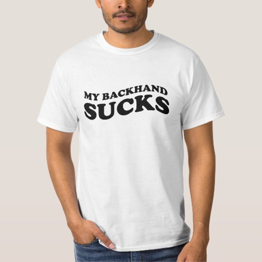 面白いテキストのメンズテニスTシャツ Tシャツ (正面)