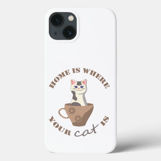 面白いテキスト 猫がいる場所が家 Case-Mate iPhoneケース (裏面)