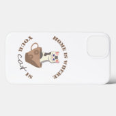面白いテキスト 猫がいる場所が家 Case-Mate iPhoneケース (裏面 (横))
