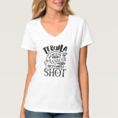 面白いテキーラが答えではないかも Tシャツ (正面)