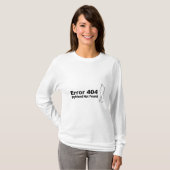 面白いテクノロジーユーモア - Boyfriend Not Found Error 404 Tシャツ (正面フル)
