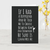 面白いテコンドーカード　女子高生のための　彼女のための女性のための カード (黄色い花)