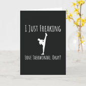 面白いテコンドーカード TKD 武術 スポーツ カード (黄色い花)