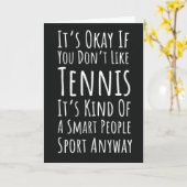 面白いテニスカード　スポーツプレーヤーのユーモア　友達に最適 カード (黄色い花)