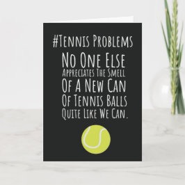 面白いテニスカード　プレーヤー・コートの友達ユーモア カード