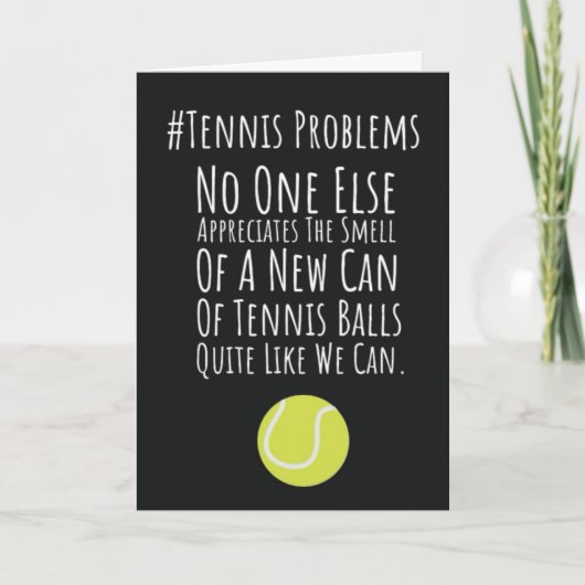 面白いテニスカード プレーヤー コート フレンド ユーモア カード (正面)