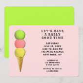 面白いテニスパーティー 招待状 (正面/裏面)