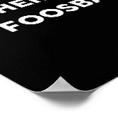 面白いテーブルサッカー フットサル好き ポスター (角)