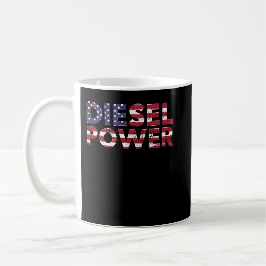 面白いディーゼルトラック コーヒーマグカップ (左)