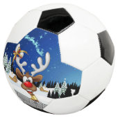 面白いトナカイの覗き見クリスマス・ミーム サッカーボール (3/4)
