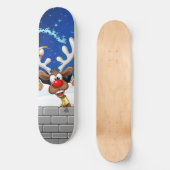 面白いトナカイの覗き見クリスマス・ミーム スケートボード (正面)