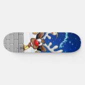 面白いトナカイの覗き見クリスマス・ミーム スケートボード (横)