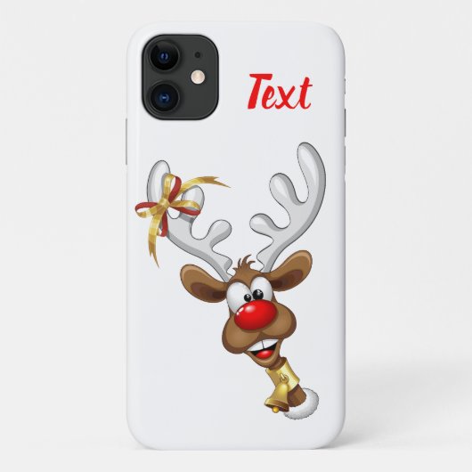 面白いトナカイの覗き見クリスマス・ミーム Case-Mate iPhoneケース (裏面)