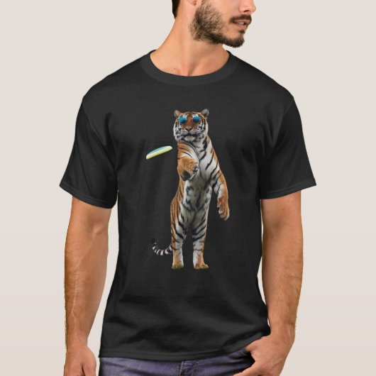 面白いトラのディスクゴルフTシャツ Tシャツ (正面)