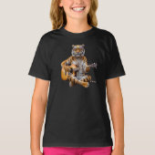 面白いトラのロックスターキッズTシャツ Tシャツ (正面)