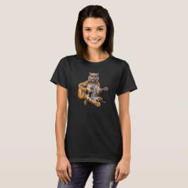 面白いトラのロック・スターTシャツ Tシャツ