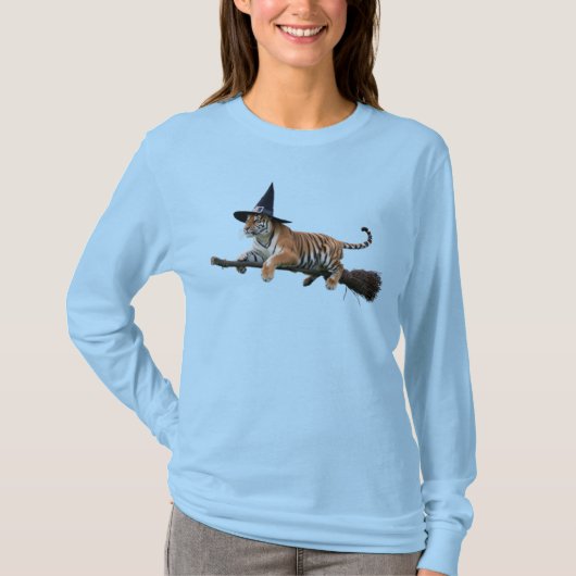 面白いトラの魔女 Tシャツ (正面)