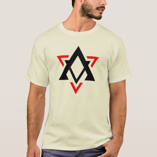 面白いトライアングルレターAモノグラム Tシャツ (正面)