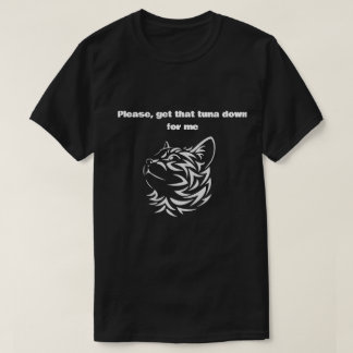面白いトライバルキャット・ツナ引用Tシャツ Tシャツ