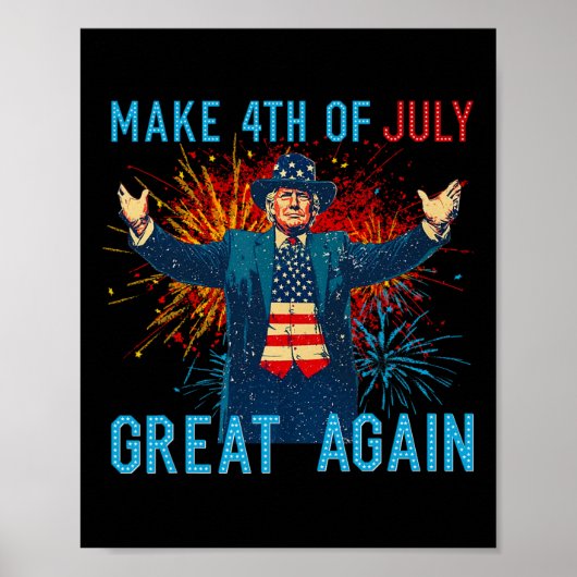 面白いトランプが4日7月を再び偉大な花火にしよう ポスター (正面)