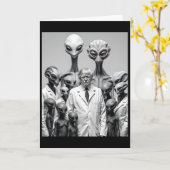 面白いトランプとエイリアンの陰謀 外星人 カード (黄色い花)