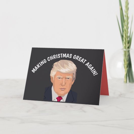 面白いトランプのクリスマスカード シーズンカード (正面)