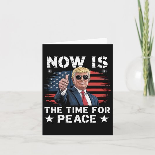面白いトランプの名言 今こそ平和の時 3  カード (正面)