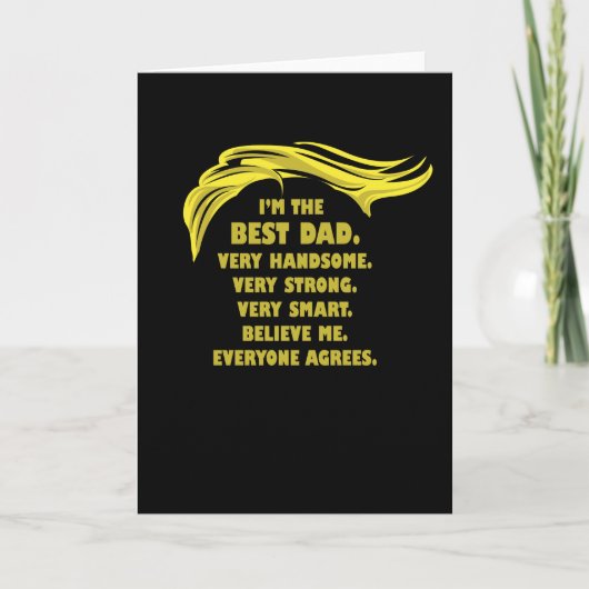 「面白いトランプの名言 - 最高の父」 カード (正面)