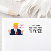 面白いトランプの漫画風刺ニュース 返信先住所ラベル ラベル (インサイチュ)
