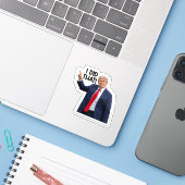 面白いトランプの皮肉ステッカー "I Did That" シール (ノートパソコンとiPhone)