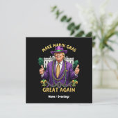面白いトランプの"Make Mardi Gras Great Again" 招待状 (スタンド正面)
