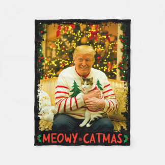 面白いトランプクリスマス 猫好き Meowy キャットマス 猫 フリースブランケット