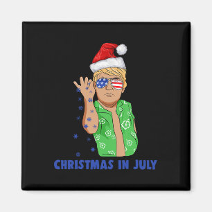 面白いトランプサンタクロース塩7月のクリスマスGif マグネット