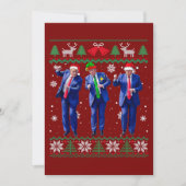 面白いトランプサンタダンスクリスマスカード シーズンカード (正面)