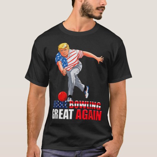 面白いトランプボウリング ボウリングを再び偉大に Tシャツ (正面)