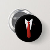 面白いトランプ大統領スーツ 楽なハロウィンコスチューム 缶バッジ (正面&裏面)