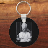 面白いトランプ大統領、次のローマ法王になりたい キーホルダー (正面)