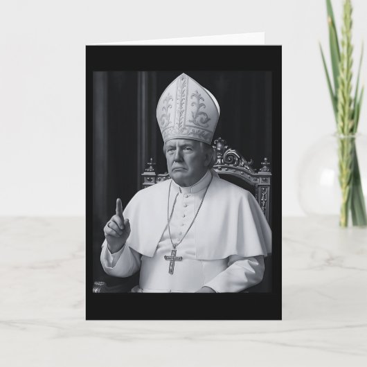 面白いトランプ大統領、次のローマ法王になりたい Ch カード (正面)